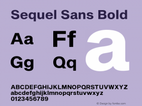 Sequel Sans Bold Version 3.000图片样张