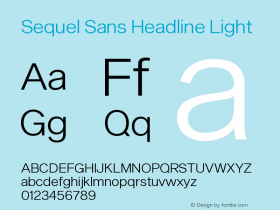 Sequel Sans Headline Light Version 3.000图片样张