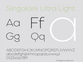 Singolare Ultra Light Version 1.000;hotconv 1.0.109;makeotfexe 2.5.65596图片样张