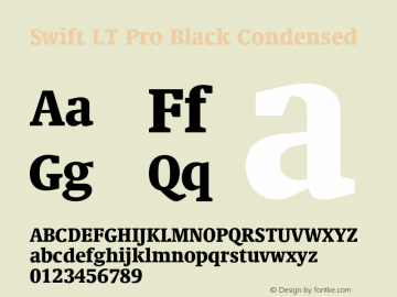 SwiftLTPro-BlackCondensed Version 1.100;PS 001.001;hotconv 1.0.38图片样张