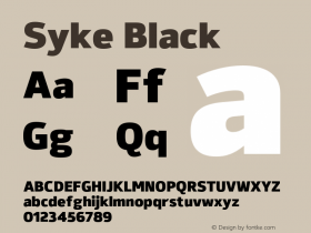 Syke Black Version 001.000 April 2019图片样张