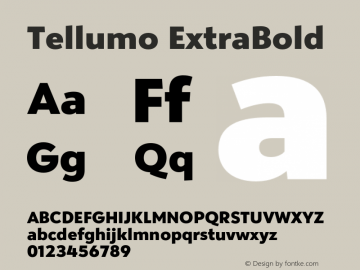 Tellumo ExtraBold Version 1.00图片样张