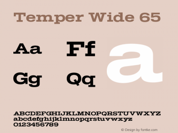 Temper Wide 65 Version 2.001图片样张