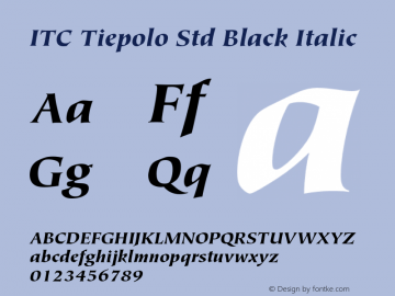 TiepoloStd-BlackItalic Version 3.000 Build 1000图片样张