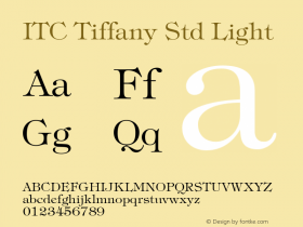 TiffanyStd-Light Version 3.000 Build 1000图片样张