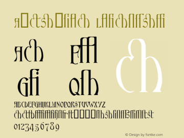 Ambrosia Ligature Macromedia Fontographer 4.1.4 7/30/98 Font Sample