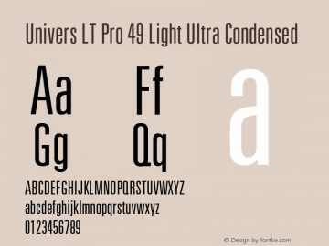 Univers LT Pro 49 Light UltraCn Version 1.00 Build 1000图片样张
