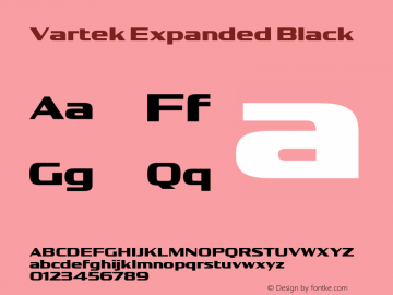 Vartek Expanded Black Version 001.000 November 2020图片样张