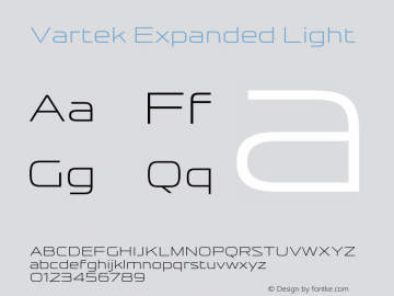 Vartek Expanded Light Version 001.000 November 2020图片样张