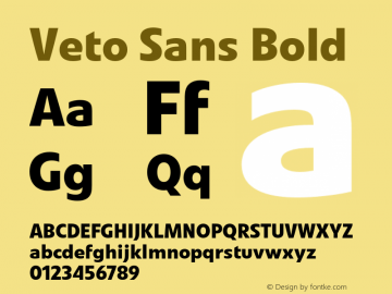 Veto Sans Bold Version 1.00, build 17, s3图片样张