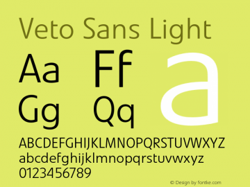 Veto Sans Light Version 1.00, build 17, s3图片样张