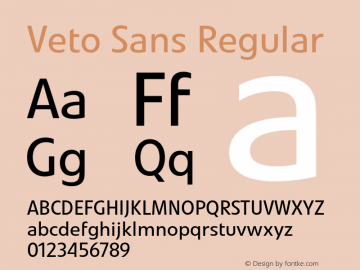 Veto Sans Regular Version 1.00, build 17, s3图片样张