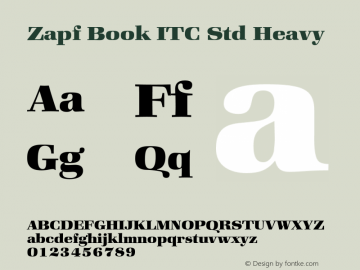 Zapf Book ITC Std-Heavy Version 1.000;PS 001.000;hotconv 1.0.38图片样张