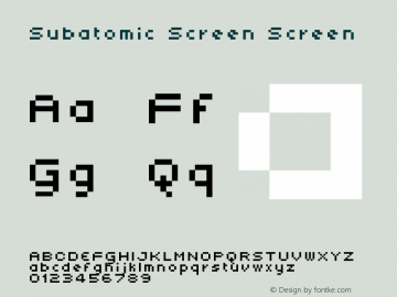 Subatomic Screen Screen Subatomic's Screen Font v0.2.3图片样张