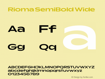 Rioma SemiBold Wide Version 1.000图片样张