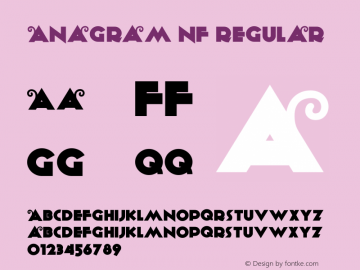 Anagram NF Regular Version 1.002 Font Sample
