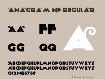 Anagram NF Regular Version 1.002 Font Sample