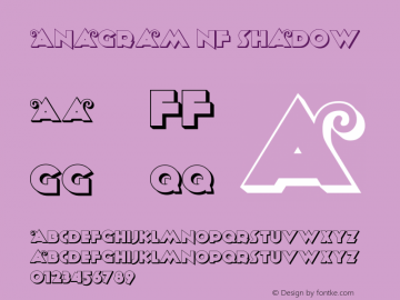Anagram NF Shadow Version 1.002 Font Sample