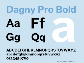 Dagny Pro Bold Version 7.600, build 1027, FoPs, FL 5.04图片样张