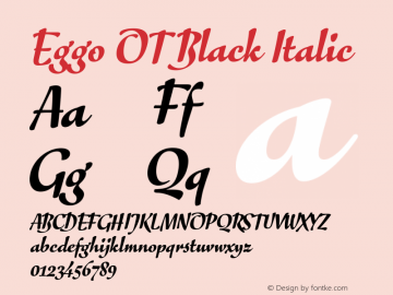 Eggo OT Black Italic Version 7.60图片样张