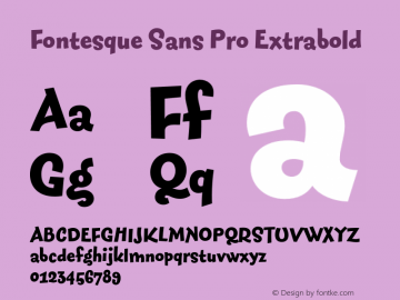 FontesqueSansPro-Extrabold Version 7.504; 2010; Build 1002图片样张