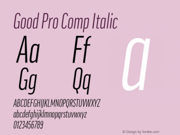 Good Pro Comp Italic Version 7.60图片样张