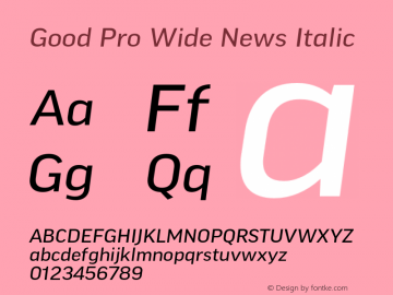 Good Pro Wide News Italic Version 7.60图片样张