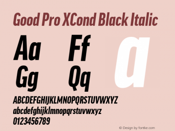 Good Pro XCond Black Italic Version 7.60图片样张