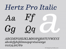Hertz Pro Italic Version 7.504; 2015; Build 1028图片样张