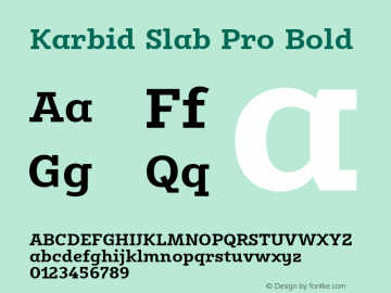 Karbid Slab Pro Bold Version 7.60图片样张