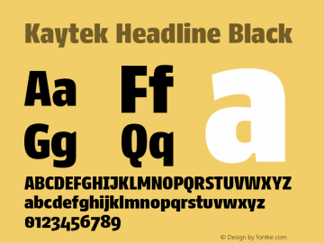 Kaytek Headline Black Version 1.00图片样张