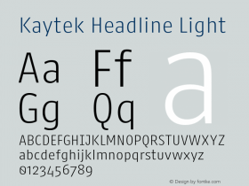 Kaytek Headline Light Version 1.00图片样张