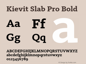 Kievit Slab Pro Bold Version 7.700, build 1040, FoPs, FL 5.04图片样张