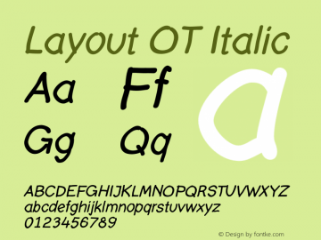 LayoutOT-Italic Version 7.504; 2010; Build 1001图片样张