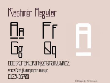 Kashmir Regular Macromedia Fontographer 4.1 21.04.97图片样张