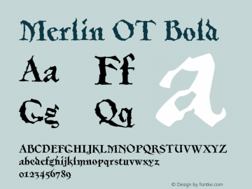 MerlinOT-Bold Version 7.504; 2008图片样张