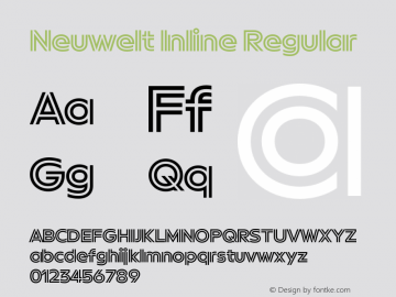 Neuwelt Inline Regular Version 1.00, build 19, g2.6.2 b1235, s3图片样张