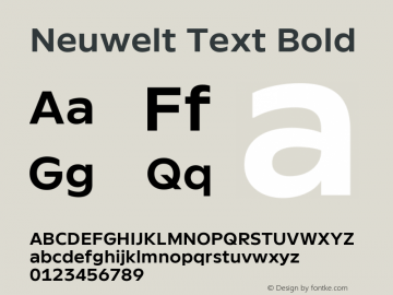 Neuwelt Text Bold Version 1.00, build 19, g2.6.2 b1235, s3图片样张