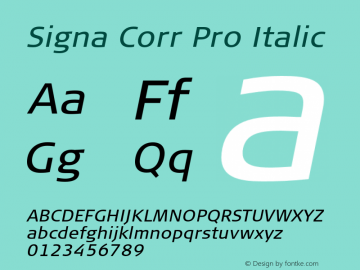 SignaCorrPro-Italic Version 7.504; 2006; Build 1022图片样张