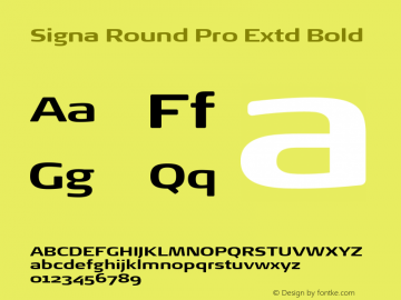 Signa Round Pro Extd Bold Version 7.504; 2017; Build 1023图片样张