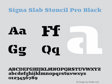 SignaSlabStencilPro-Black Version 7.504; 2015; Build 1024图片样张