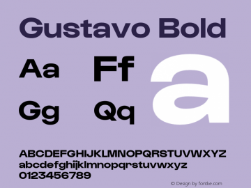 Gustavo Bold Version 1.000;hotconv 1.0.109;makeotfexe 2.5.65596图片样张