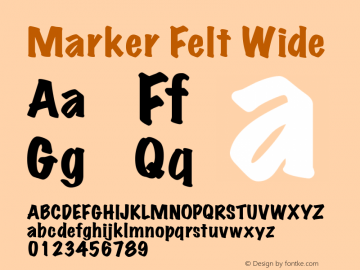 Marker Felt Wide 4.1d1 Font Sample