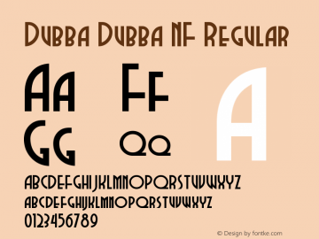 Dubba Dubba NF Regular Version 1.002 Font Sample
