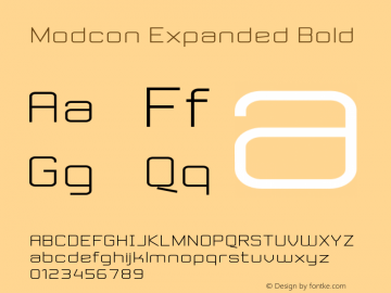 Modcon Expanded Bold Version 1.002 | FøM Fix图片样张