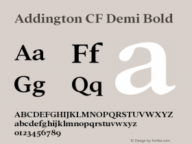 Addington CF Demi Bold Version 2.000;FEAKit 1.0图片样张