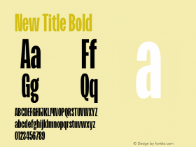 New Title Bold Version 1.0图片样张