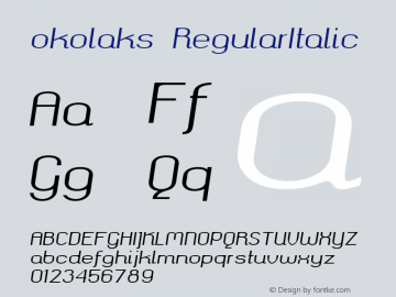 okolaks Regular Italic Version 000.6.0图片样张