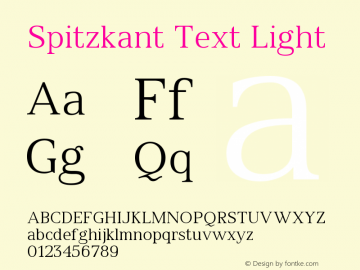 Spitzkant Text Light Version 1.000 | FøM Fix图片样张