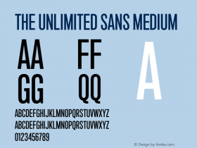 The Unlimited Sans Medium Version 1.000图片样张